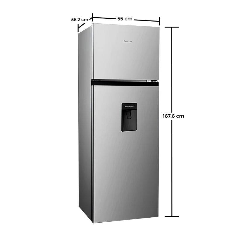 Hisense Refrigeradora 8.8p³ inverter con dispensador de agua rt1n250